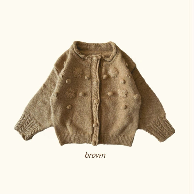 by mimi  / button knit cardigan【for kids , jr】