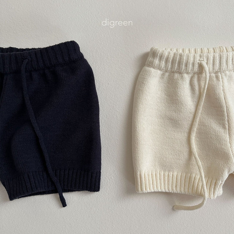 digreen / band knit pants