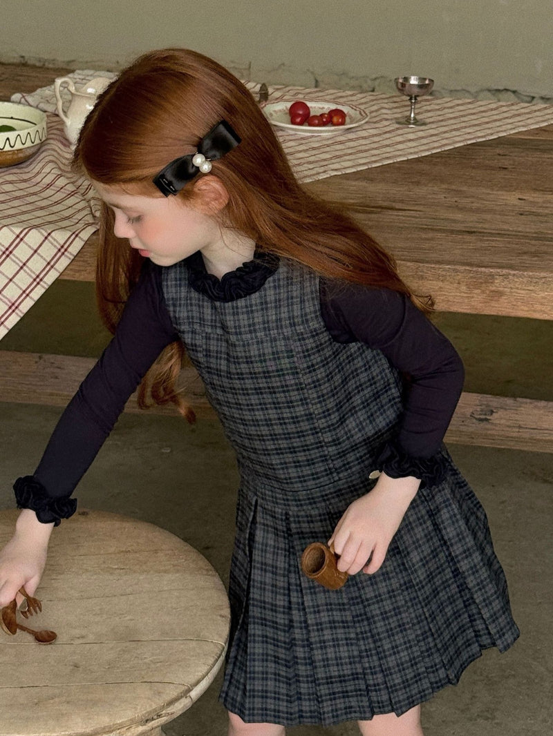 otaly /check one-piece & jacket【for kids , jr】