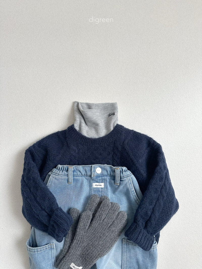 digreen / teddy turtleneck【for kids】