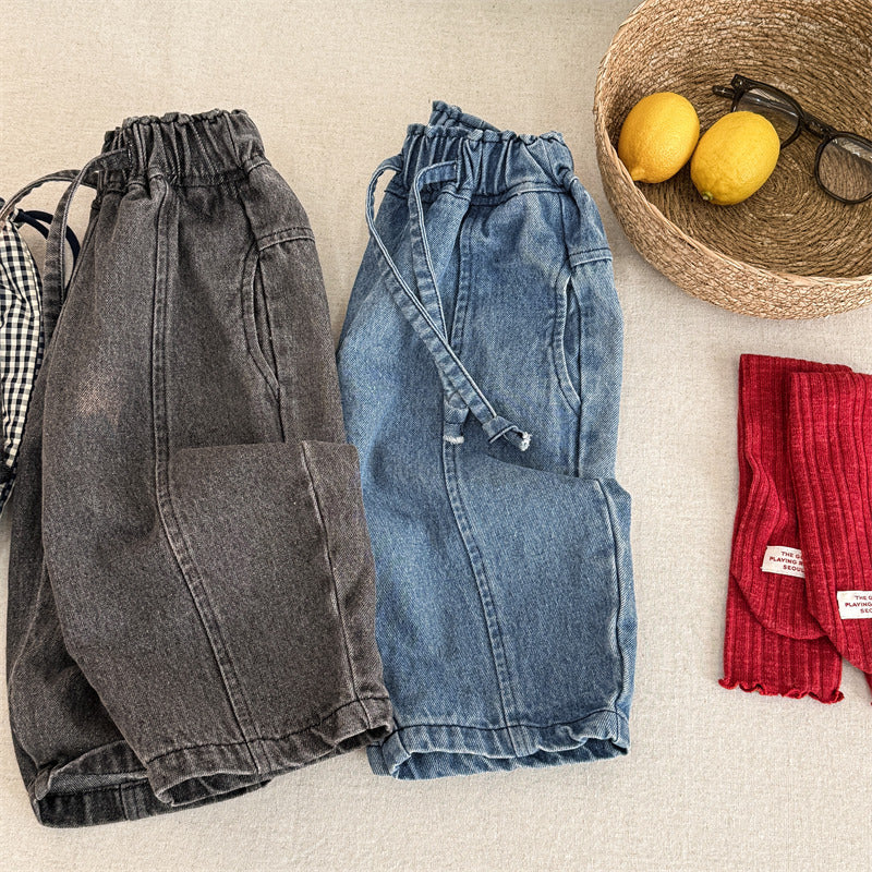 denim cocoon pants【for kids 】