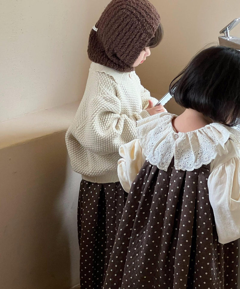 moss knit cardigan【for kids , jr】