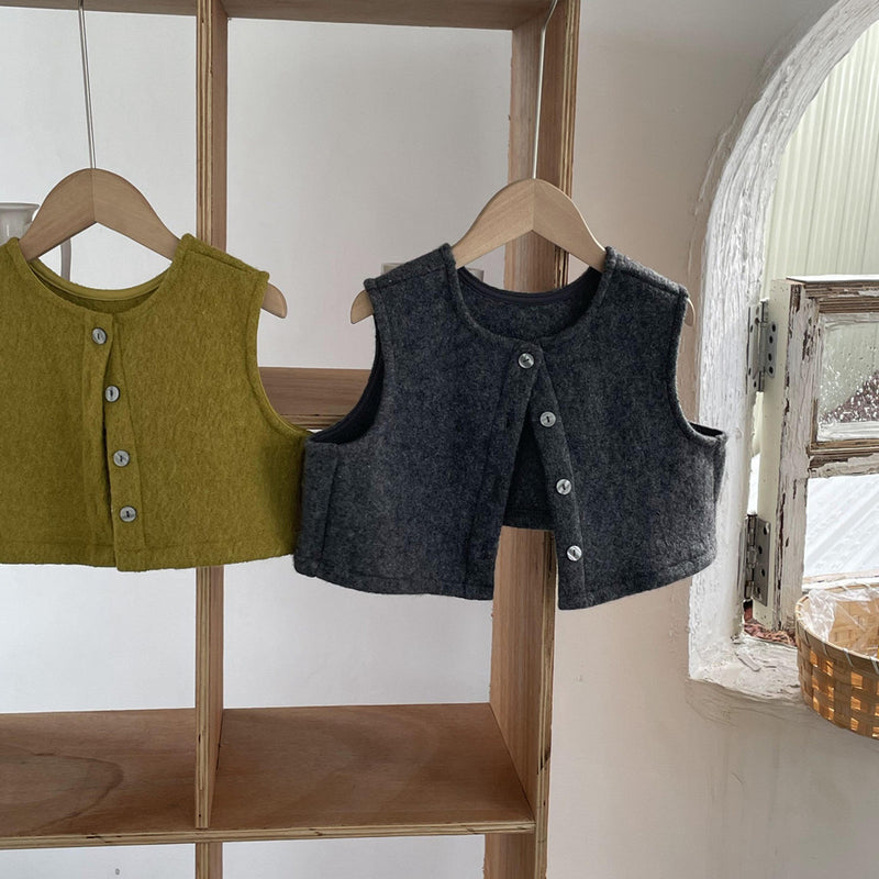 loose fit vest【for kids , jr】