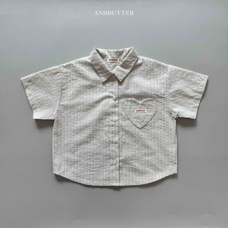 and butter / love point shirt【for kids & jr.】