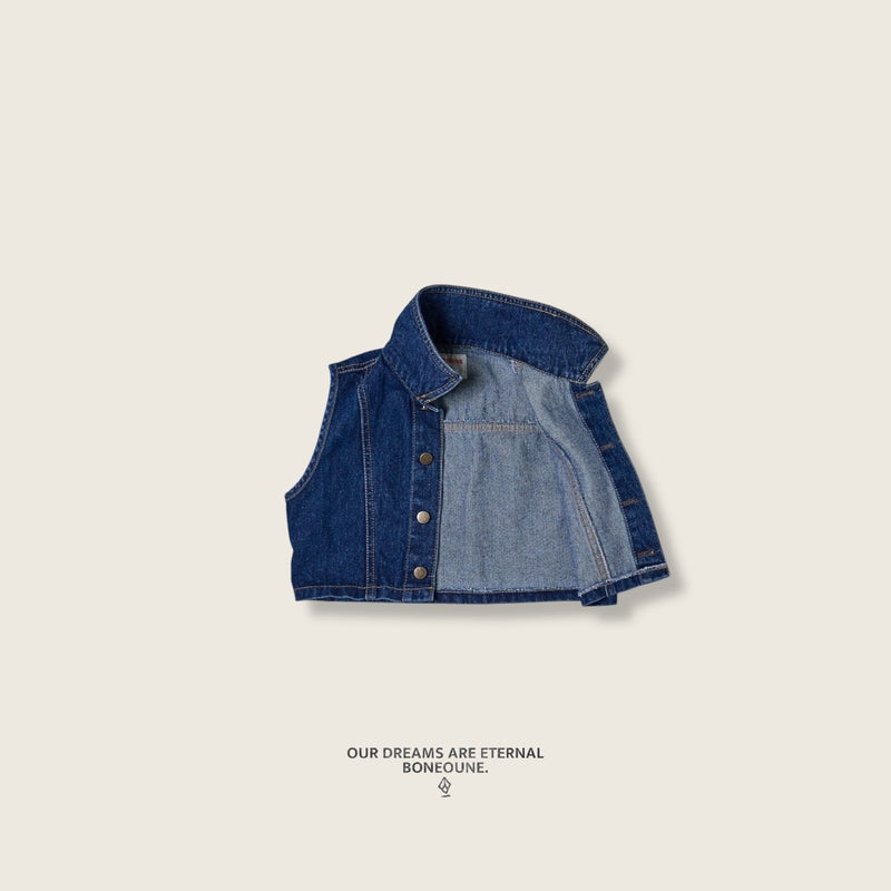 boneoune / haiten denim vest【for kids, Jr. 】