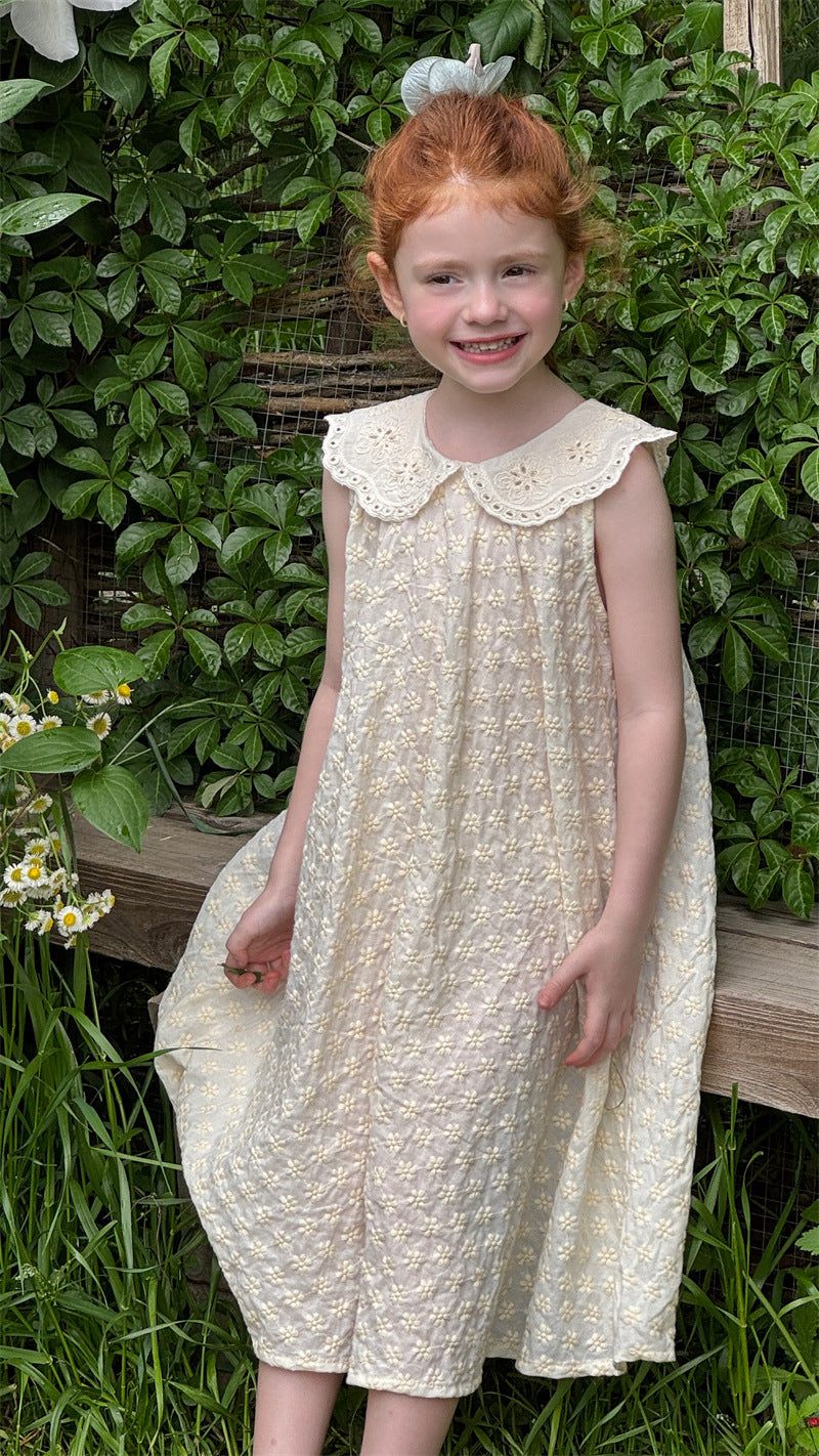 cheng le  /lace neck one-piece【for kids , jr】
