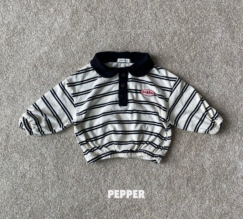 pepper / chex collar tee