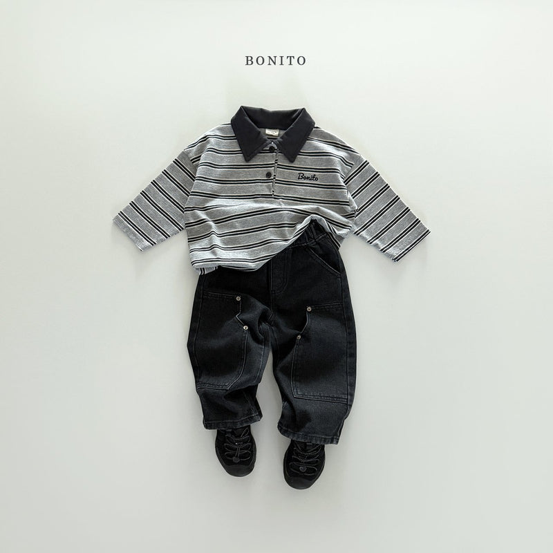 bonito / stripe collar t【for kids&Jr.】