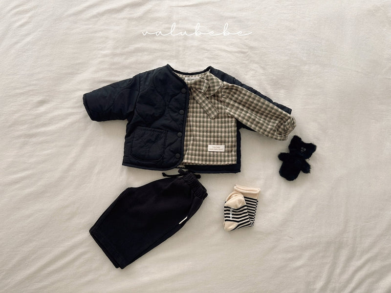 valubebe / check ribbon blouse【for baby, kids 】