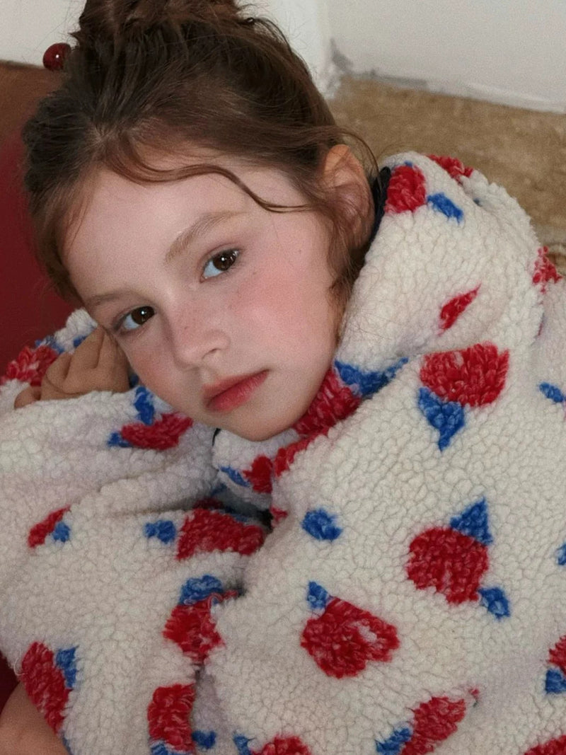 bright flower boa coat 【for kids&Jr.】