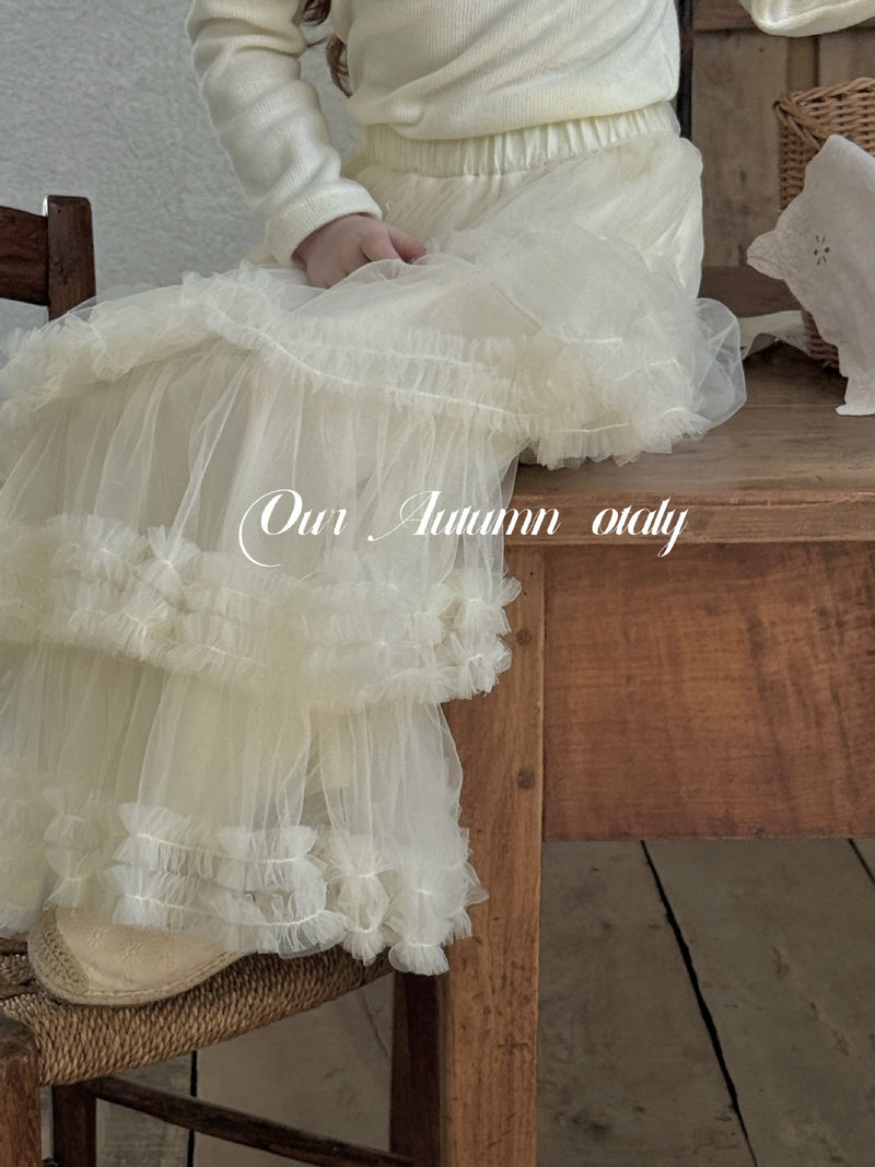 otaly / tulle maxi skirt【for kids , jr】