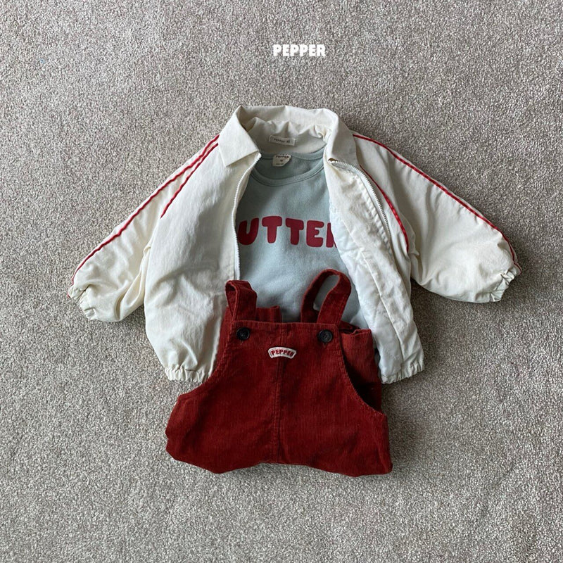 pepper / pepper corduroy overall