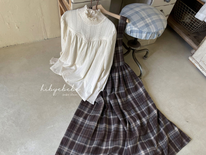 hibyebebe / brauni check onepiece【for mom】