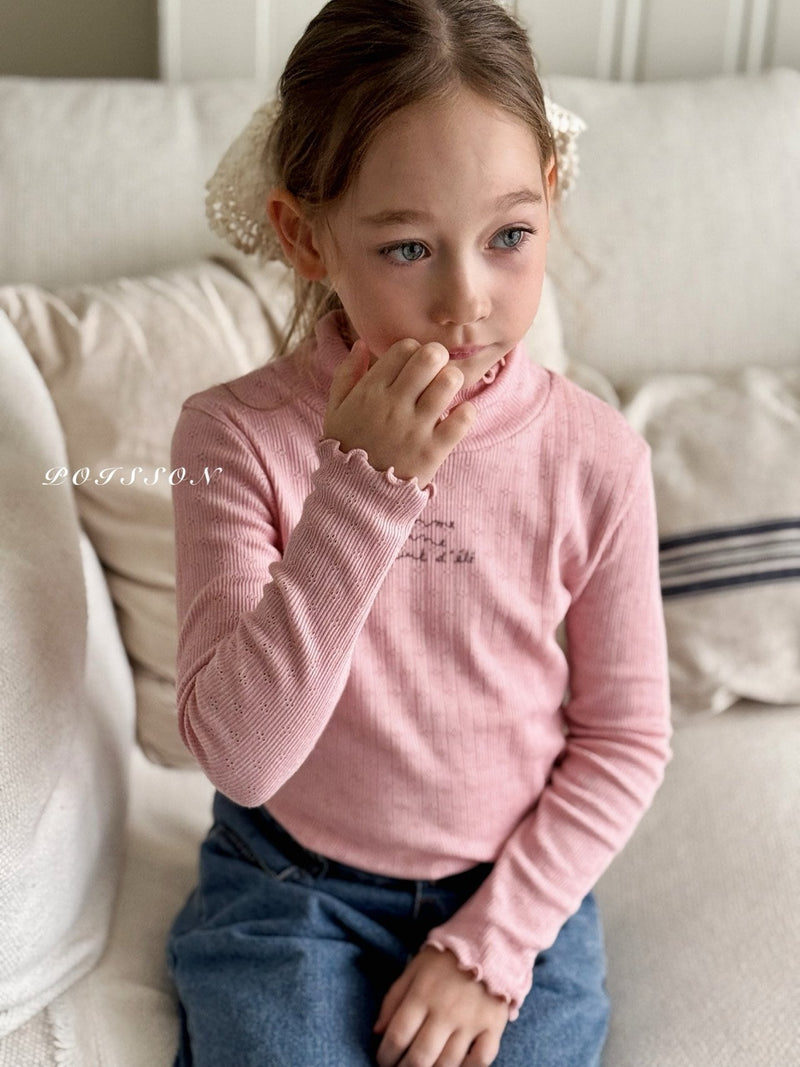 poisson / eyelet polar tee【for kids &Jr.】