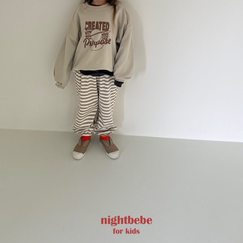 nightbebe / butter stripe jogger pants