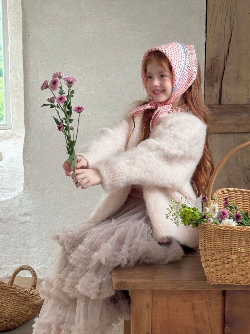 otaly / fluffy cardigan coat【for kids , jr】(no.5676)