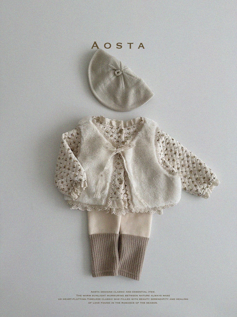 aosta / lace open vest