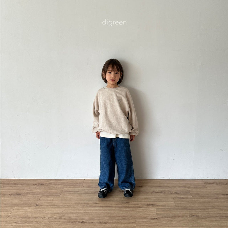 digreen / wide denim pants