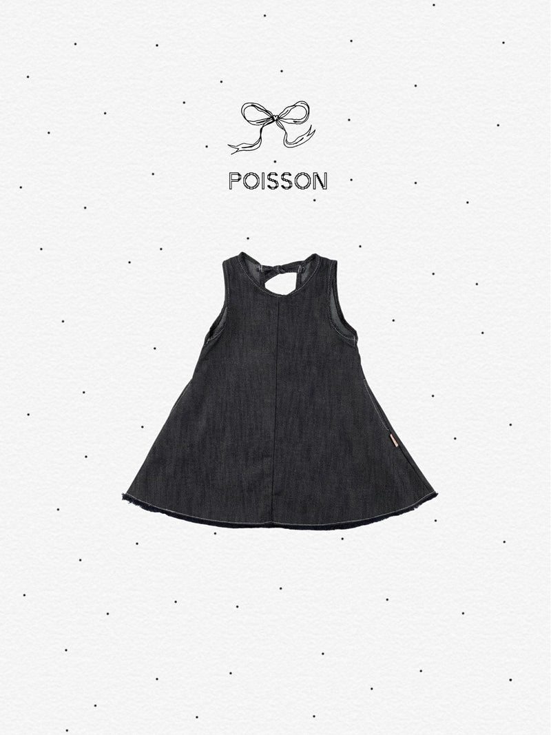 poisson / romy denim onepiece【for  kids &Jr.】