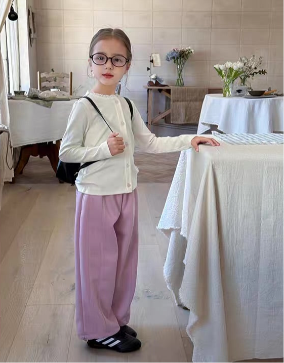lace collar cardigan 【for kids&Jr.】