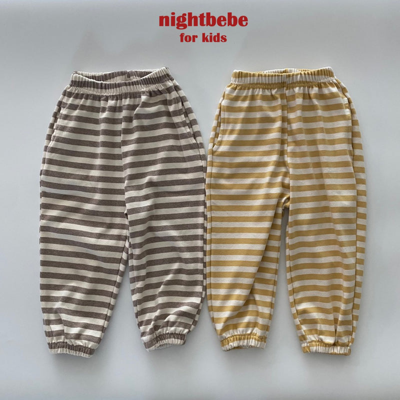 nightbebe / butter stripe jogger pants