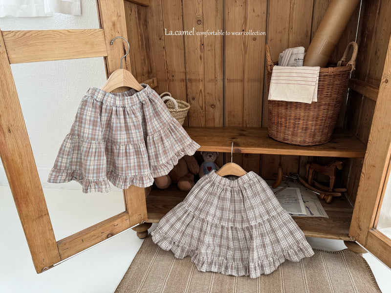 la camel  / elmu skirt【for  kids】