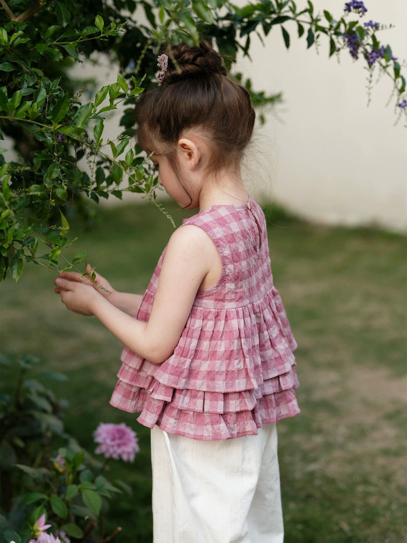 peplum no sleeve blouse 【for kids&Jr.】