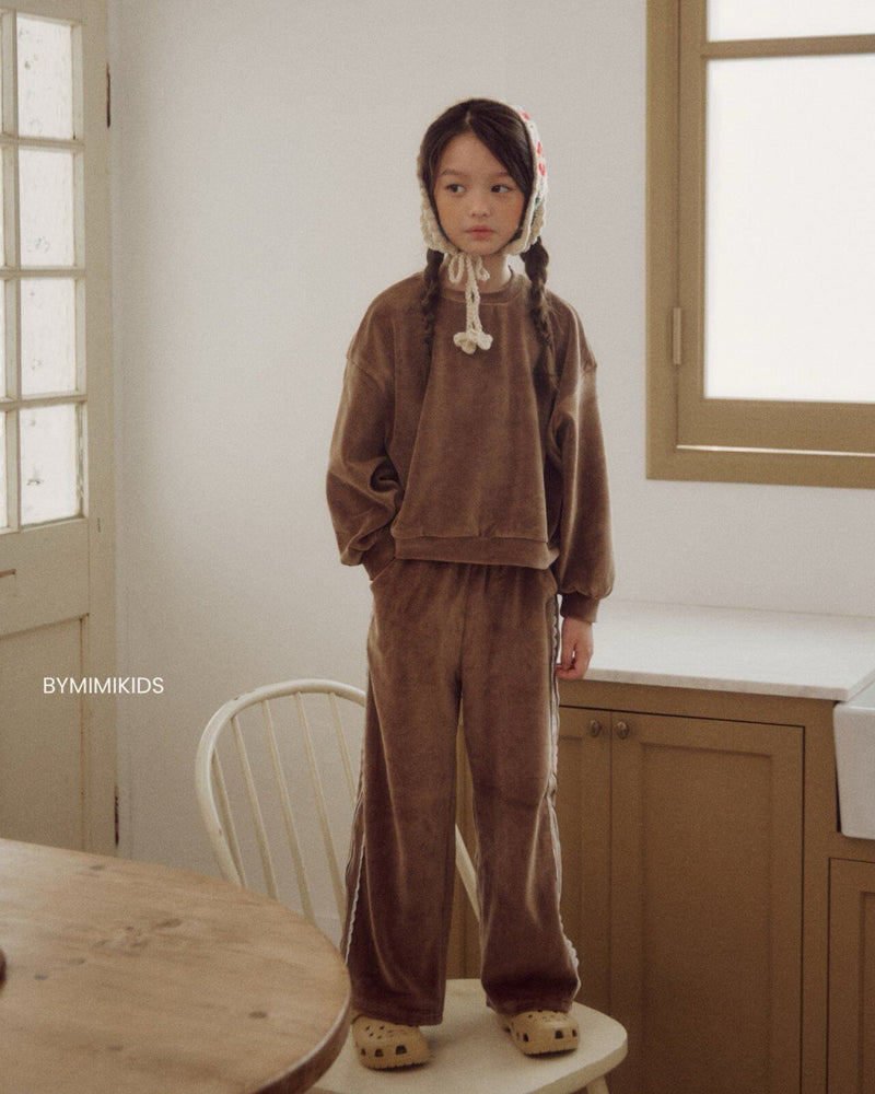 by mimi  / two way veloa pants【for kids , jr】