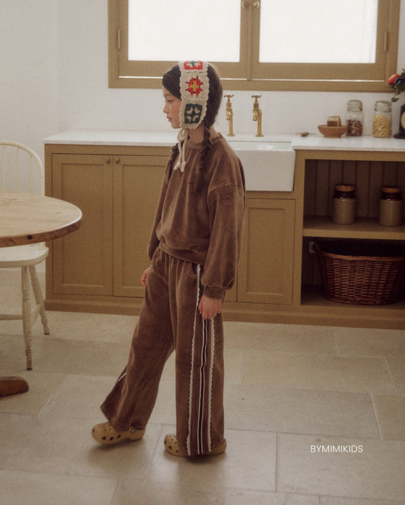 by mimi  / two way veloa pants【for kids , jr】