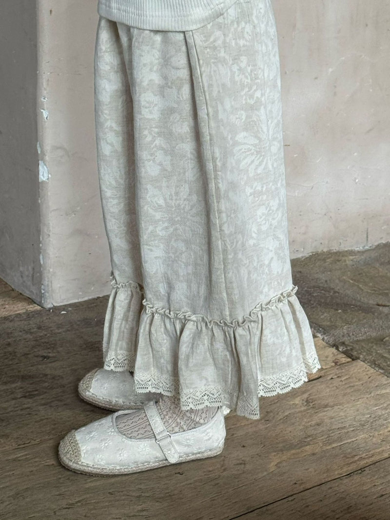 otaly / linen lace pants【for kids , jr】