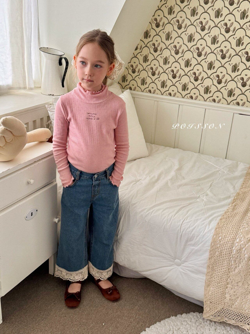poisson / eyelet polar tee【for kids &Jr.】