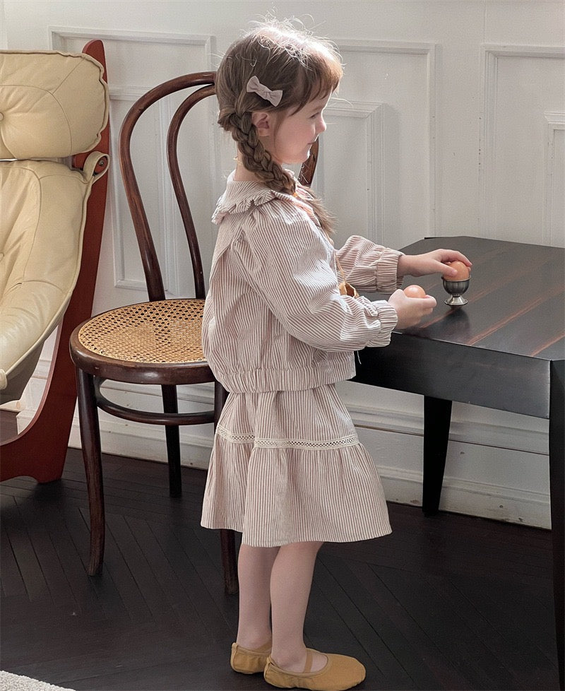 cheng le / stripe blouse setup【for kids , jr】