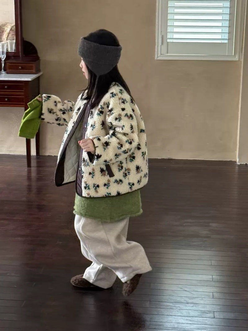 snow flower boa coat 【for kids&Jr.】