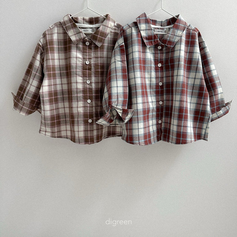 digreen / plaid shirt【for kids】