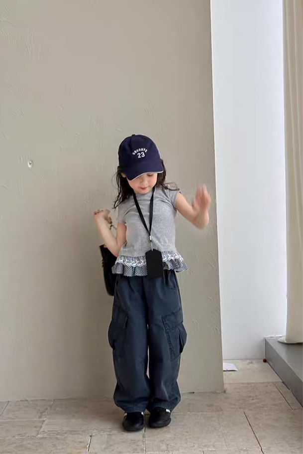 wide cargo  pants【for kids,Jr.& mom】
