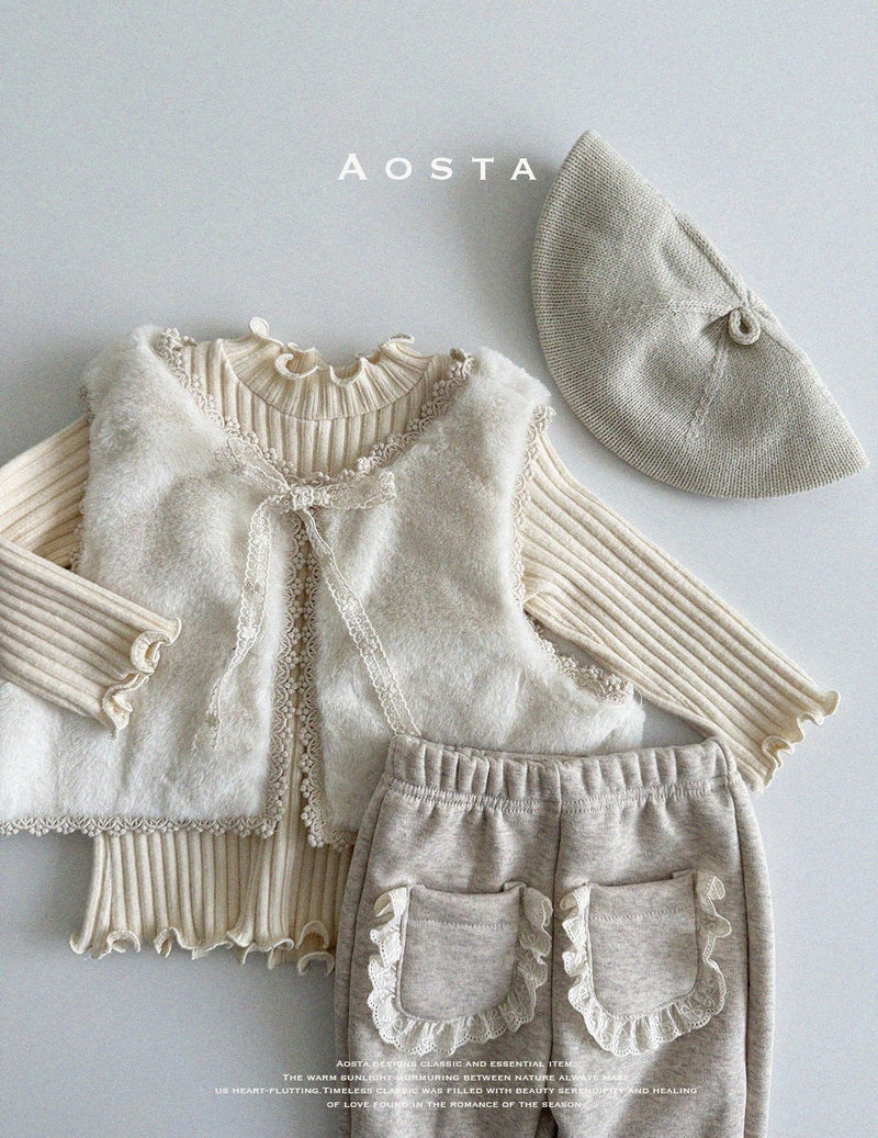 aosta / lace open vest