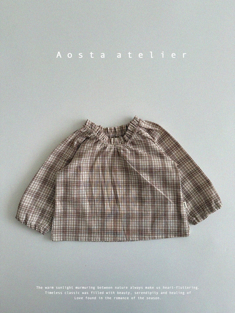 aosta / le check blouse【for baby &kids】