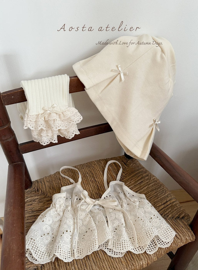 aosta /  lace ribbon vest【for baby&kids】
