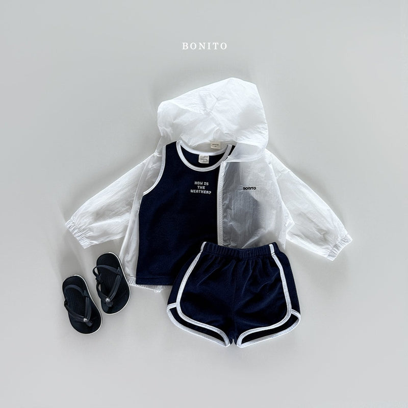 bonito /  windy cooling hood zipup【for baby,kids&Jr.】