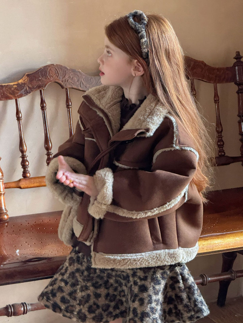 otaly / high neck mouton coat 【for kids , jr】
