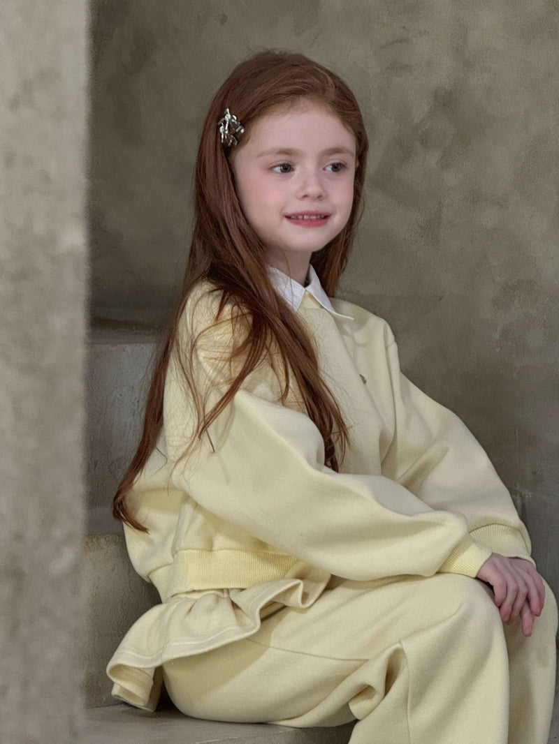 otaly /  collar mtm frill pants set【for kids , jr】(no.5716)