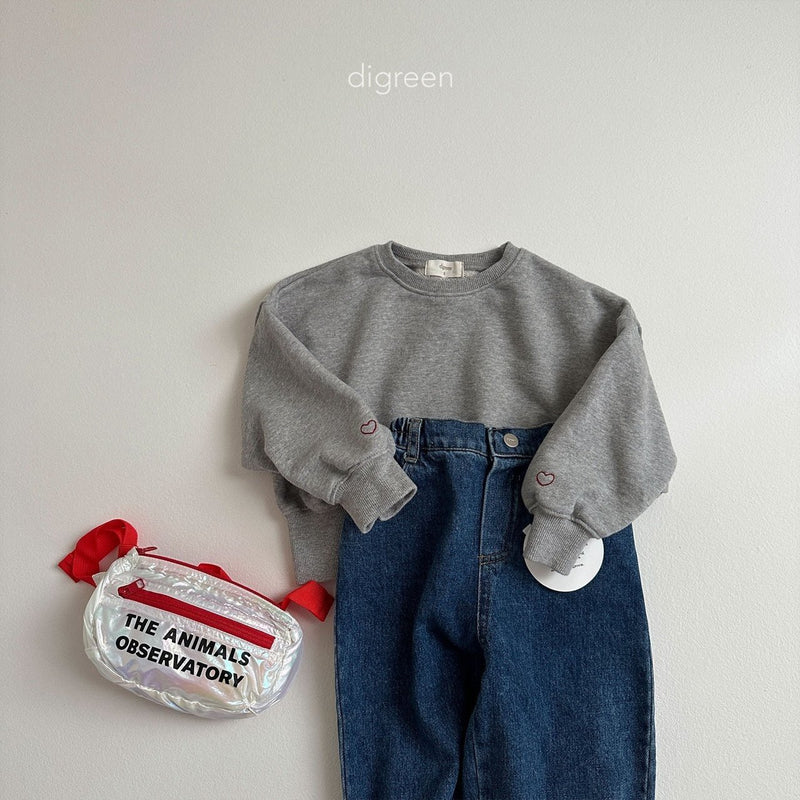 digreen / wide denim pants