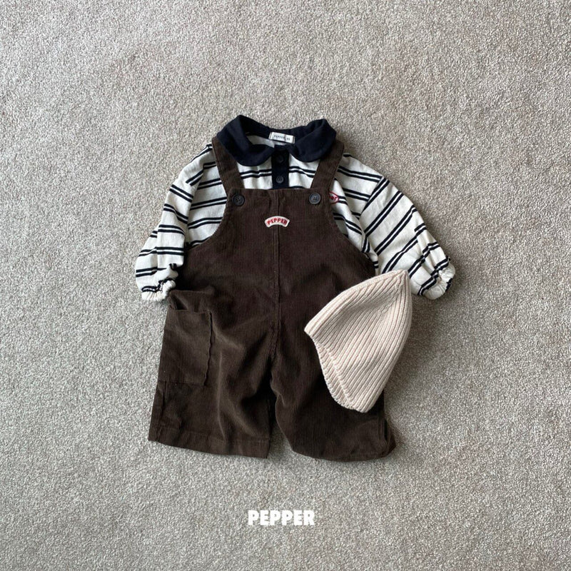 pepper / pepper corduroy overall