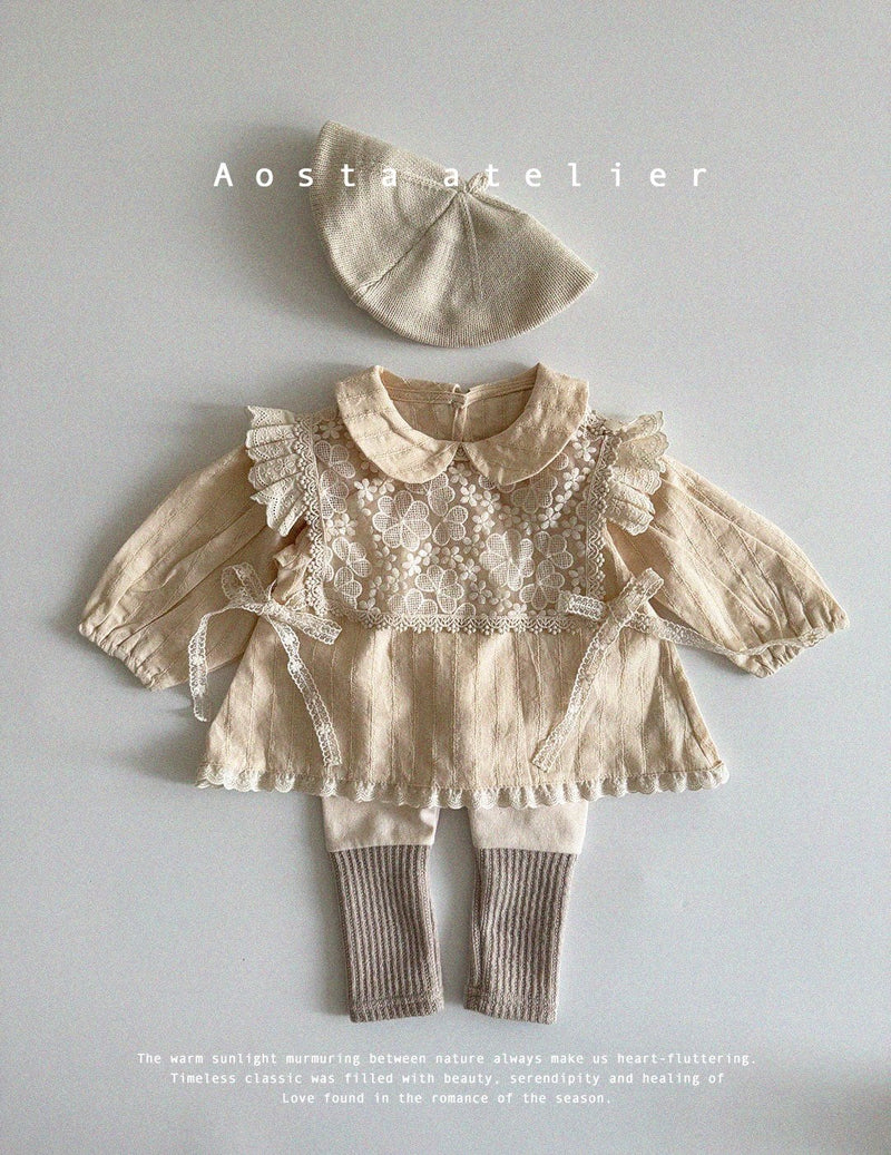 aosta / lace open vest【for baby &kids】