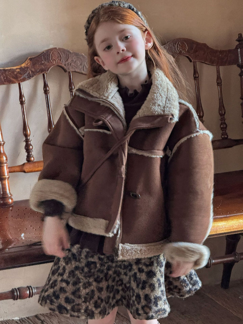 otaly / high neck mouton coat 【for kids , jr】