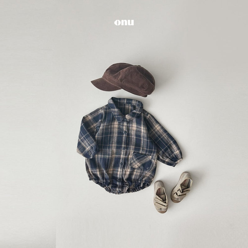 onu / check collar suit【for baby】