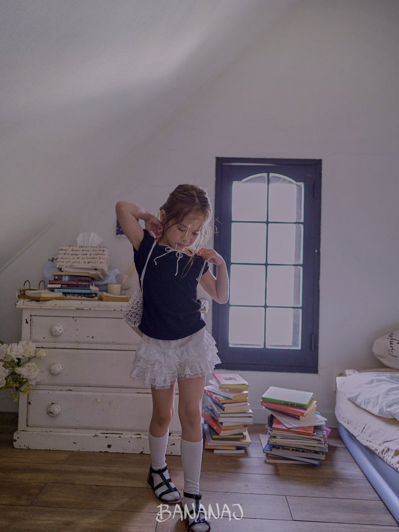 bananaj / ribbon square tee【for kids & jr.】