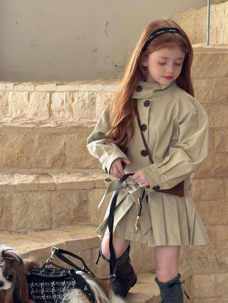 otaly /  pleats trench coat【for kids , jr】(no.5688)