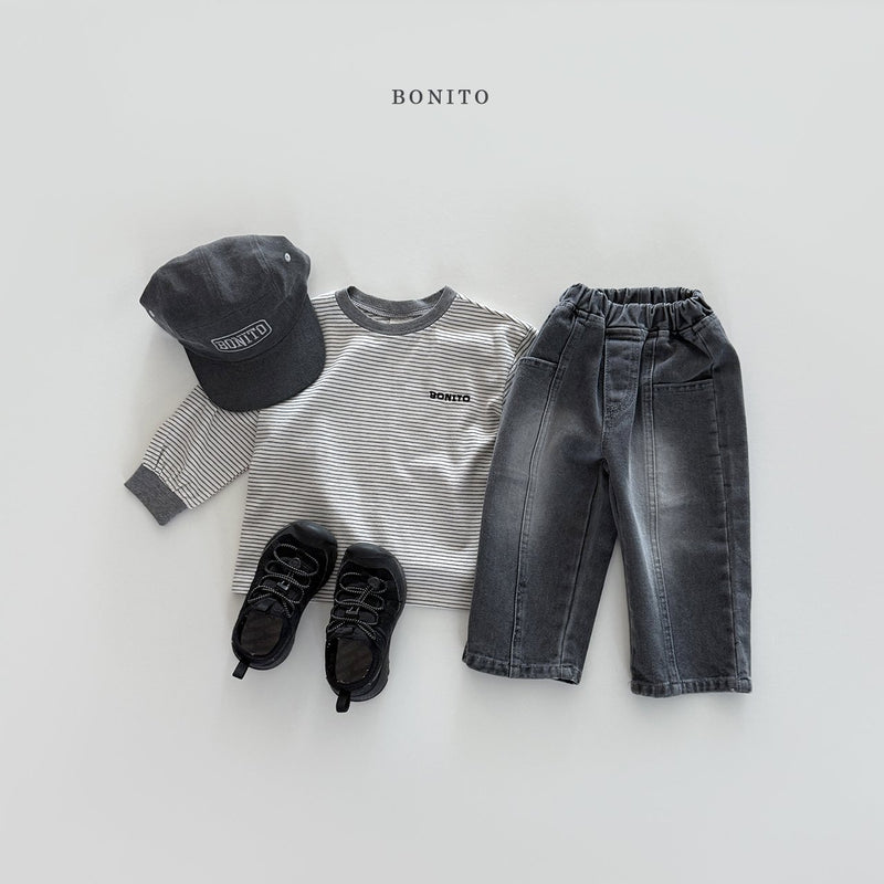 bonito / stripe rib t【for kids&Jr.】
