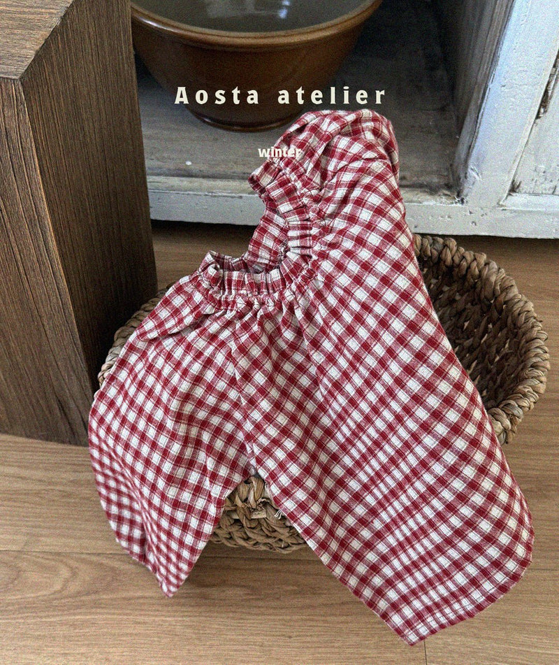 aosta / le check blouse